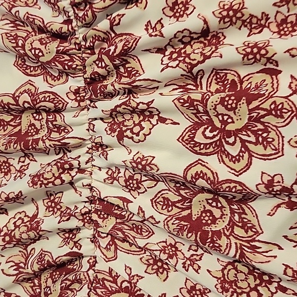 Red white romper with mini dress back - Picture 6 of 7